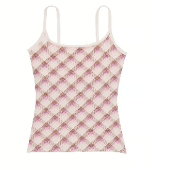 Victoria's Secret PINK Base Stretch Cami SHELF BRA Layering Tank Top Small - Picture 2 of 4
